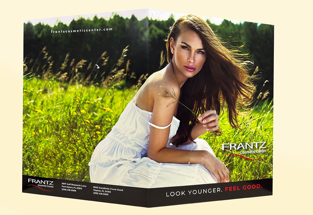 Frantz Eyewear's dramatic folder.