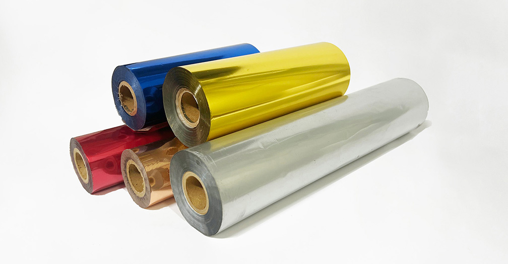 Images of foil rolls in different colors