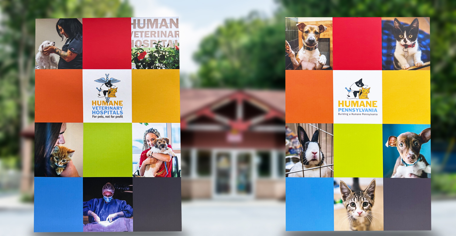 Covers of Humane Pennsylvania's 6x9 folders.